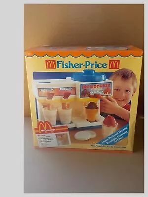 Vintage 1988 Mcdonalds  Fisher Price Soda Fountain Playset In Box • $150