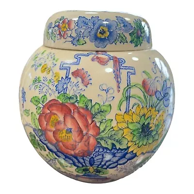 Vintage Ironstone Fortnum & Mason Strathmore 5” Ginger Jar Very Good Preowned • $39.99