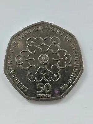 Rare 50p Coin 2010 100 Years Of Girl Guides Quality Coin • £40