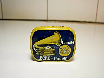 Rare Ad Gramophone Needles Tin ECHO 1930 Phono Pick-Up Nadeldose #10 • $9.90