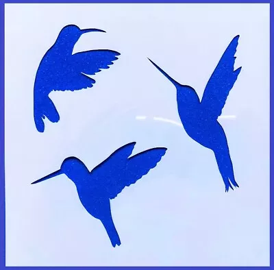 Flexible Stencil *HUMMINGBIRDS* Flying Bird Tropical Card Making Small Or Medium • $3.20