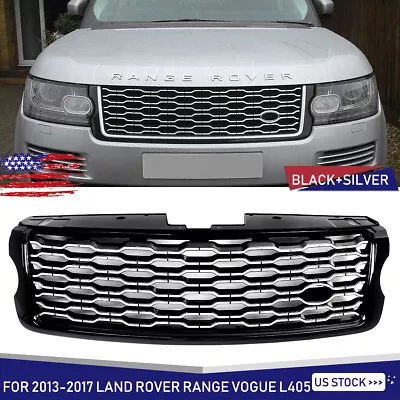 For 2013-2017 Land Rover Range Rover Vogue L405 Front Bumper Grille Chrome+Black • $99.85