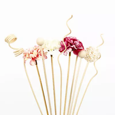 $4.06 • Buy 10Pcs Hydrangea Flower Rattan Reed Diffuser Sticks Refill Fragrances Bathroom