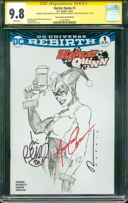 Harley Quinn 1 CGC 3XSS 9.8 Turner Aspen Sketch Variant 10/16 • $179.99