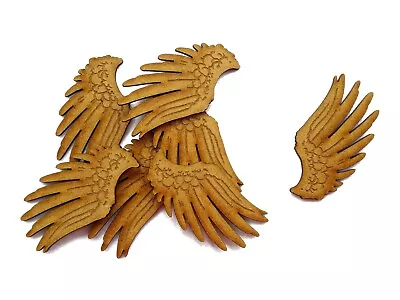 Wooden Mdf Shape Angel Cherub Wing Ornament Laser Cut Embellishment • £2.99