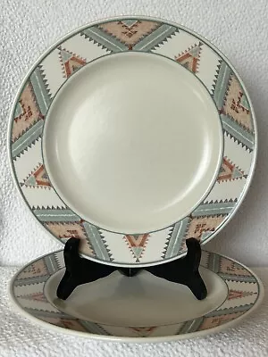 Salad Plates Set Of 2 Mikasa Intaglio Santa Fe  American Southwest Culture Aztec • $39