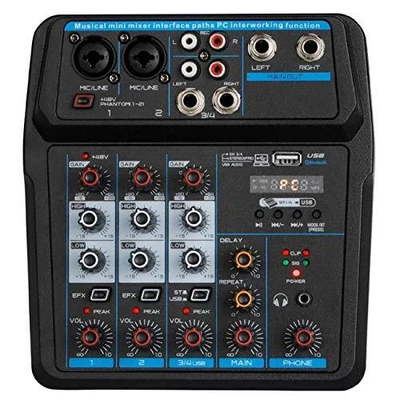 £63.99 • Buy U4 Audio Mixer 4-CHANNEL USB Audio Interface Audio Mixer, DJ Sound