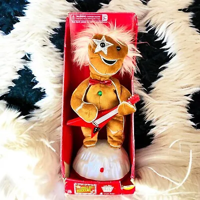 READ 2008 Animated Jingle Bell Rocker Animated Musical Gingerbread Man Gemmy • $35
