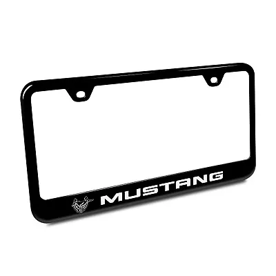 Ford Mustang 45th Anniversary Black Stainless Steel Finish License Plate Frame • $38.99