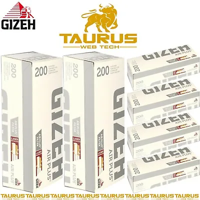 £5.45 • Buy 4000x GIZEH AIR PLUS SILVER TIP FILTER KING SIZE TUBES Cigarette Tobacco Smoking