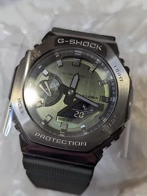 Casio G-SHOCK GM-2100B-3A Limited Edition Analog Green Steel Bezel Digital Watch • $142