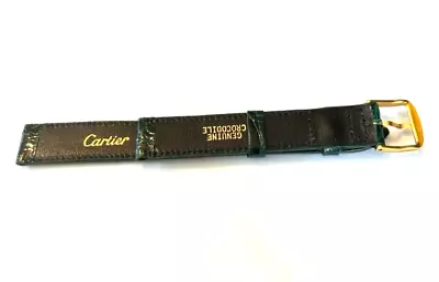 Cartier Genuine Crocodile Watch Band -15mm- Green Fits  Le Must De Cartier Tank • $235