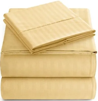 Striped Sheets 1800 Collection 4 Piece Bed Sheet Set - King ~ Queen ~ Full ~Twin • $27.99