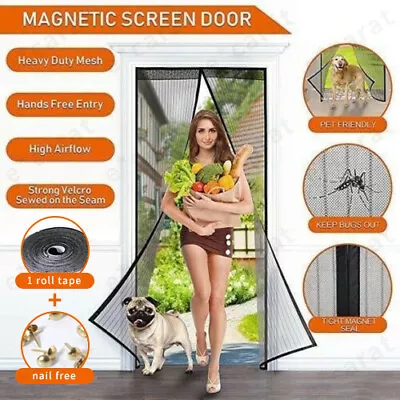 Magnetic Screen Door Mesh Hands-Free Net Mosquito Fly Insect Bug Curtain Closer • $12.98