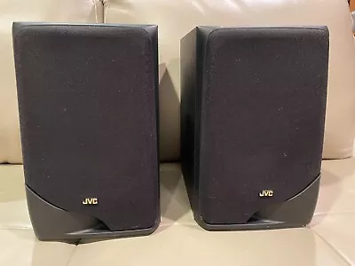 JVC SP-MXS2BK Vintage Stereo Bookshelf Speakers 6 Ohm 30 Watt VG Great Sound • $45