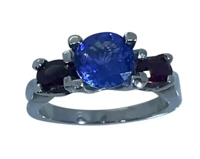 14k Tanzanite Ring White Yellow Rose G Free Sizing US • £521.98