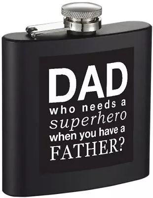 Visol Father's Day Super Hero Matte Flask Black • $23