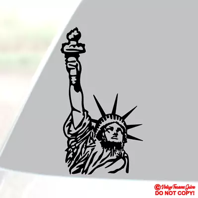 Statue Of Liberty - Vinyl Decal Sticker Car Window Wall Bumper United States Usa • $2.99