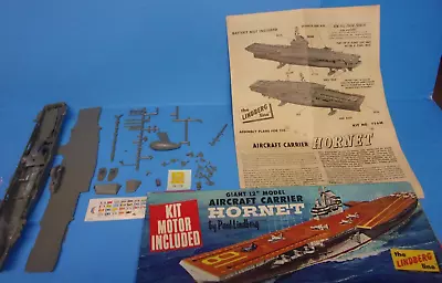 ! Lindberg Hornet Aircraft Carrier Ship Motorized Model Kit 776m !! • $19.99
