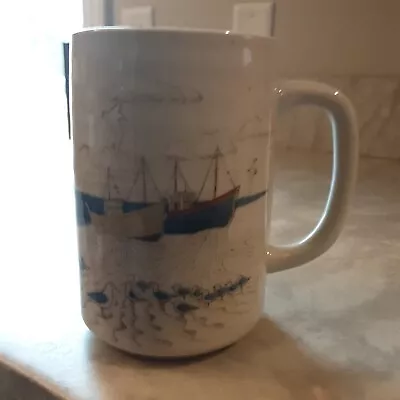 Vintage Otagiri Japan Lakeshore W/ Boats Coffee Mug • $12.49