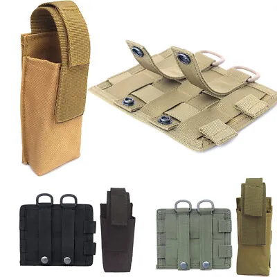 Hook & Loop Panel MOLLE Patch With Tactical EDC Pouch Kit Bag Converter Adapter • $8.99