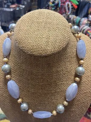 Vintage Beaded Necklace With 925 Sterling Clasp • $48