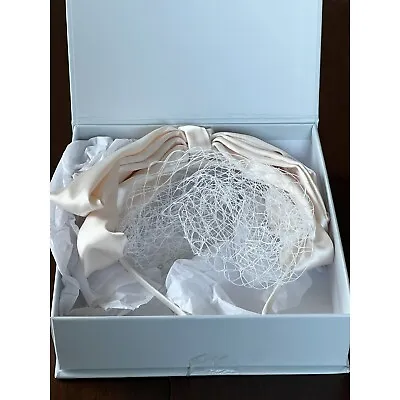 Kristin Ess The Veil Headband Ivory Vintage Inspired Bride Bridal Cream • $30