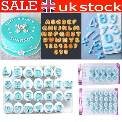 £19.98 • Buy Alphabet Letter Mold Set Fondant Sugarcraft Cake Decorating Plunger Cutters Tool