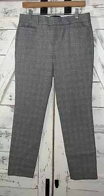 Banana Republic 4 Gray Glenn Plaid Sloan Skinny Ankle Stretch Dress Pants • £26.60