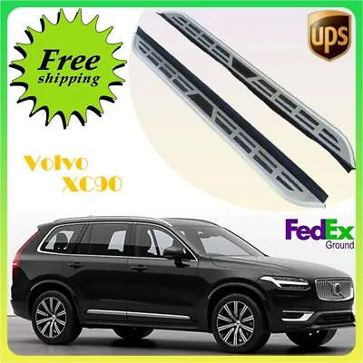 Fits Volvo XC90 2015-2024 2PCS Fixed Running Board Side Step Pedal Nerf Bar • $393.19