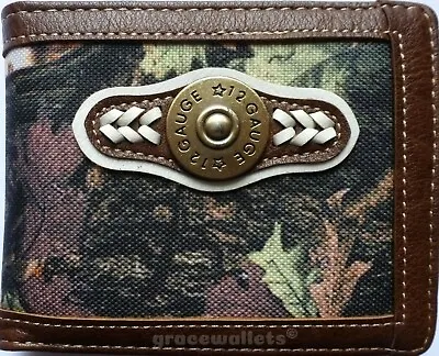 Bullet Mens Wallet Western Bifold Check Book Style W035-56 Camo Brown • $11.99