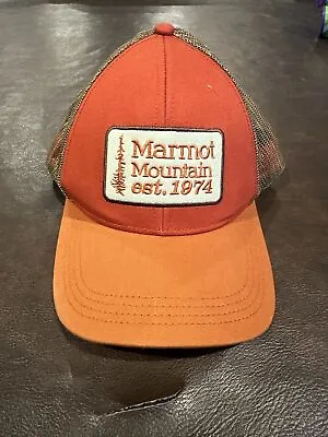 Marmot Retro Trucker Hat Ball Cap Mens Mesh Hiking Camping EST. 1974 Worn 1 Time • $17.99