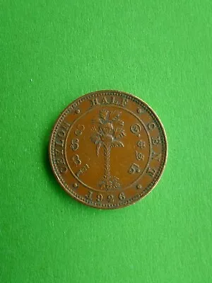 Ceylon Half Cent 1926 Good Detail • £1.65
