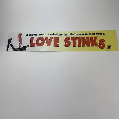 LOVE STINKS Authentic Movie Theater Mylar Banner 25 X 5” • $14.95