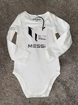 6 Months Messi Body Suit Long Sleeve  Baby White Size 86/92 Baby Gro • $18.65