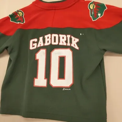 Minnesota Wild Kids Size 7 Gaborik Green Hockey Jersey • $17.95