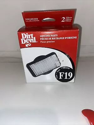 $4.39 • Buy New In Box Pack Of 2 Genuine Dirt Devil F19 Cordless Broom Vacuum Filters