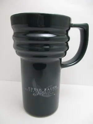 Eddie Bauer Green Ceramic Travel Mug Coffee Cup - 12 Oz. No Lid • $4