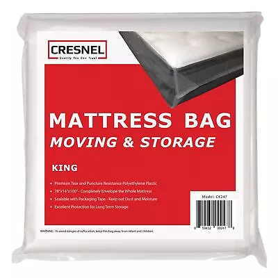 CRESNEL Mattress Bag For Moving & Long-Term Storage - King Size - Enhanced • $18.77