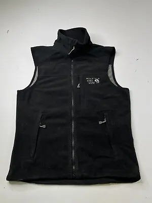 Mountain Hardwear Vest Men's Small Black Full Zip Fleece Outdoor Hiking Casual • $24.99