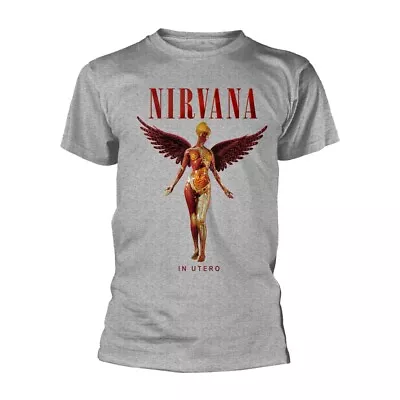 NIRVANA - IN UTERO (SPORT GREY) GREY T-Shirt Medium • $39.40