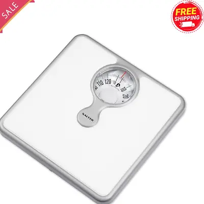 Salter Magnified Bathroom Scale Mechanical Easy Read Dial No Batteries White-& • £20.82