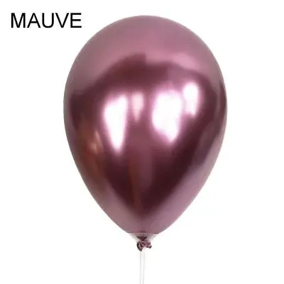 $2.97 • Buy 12  Mauve Latex Chrome Metallic Balloon Balloons Party Pack