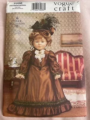 Vogue Craft  7098 18  Doll Clothing Sewing Pattern American Girl New Uncut • $8