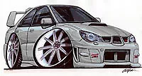 £11.73 • Buy 2006 2007 Subaru STI WRX Impreza Silver Cartoon T-shirt Available In Sizes S-3XL