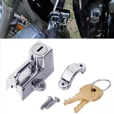 $23.99 • Buy Chrome Motorcycle Helmet Lock For Yamaha V-Star 950 1100 1300 Classic Stryker