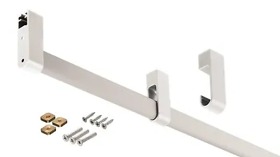 B&Q Wardrobe Pole Oval Aluminium Hanging Rail 30x15x950mm Cut To Size + Fittings • £9.99