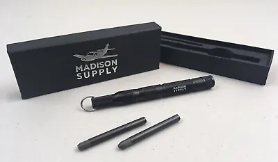 Madison Supply Waterproof Magnesium Fire Starter With Tinder Box And Compass • $9.99