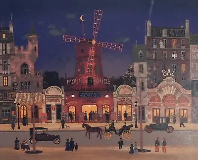 Michel Delacroix Moulin Rouge Stone Signed Lithograph • $60