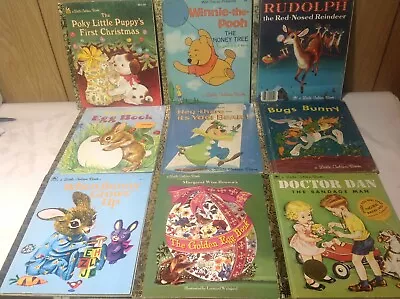 Lot / 10 Little Golden Books Mixed Lot Vintage Yogi Winnie Etc FREE SHIPPING ! • $14.95